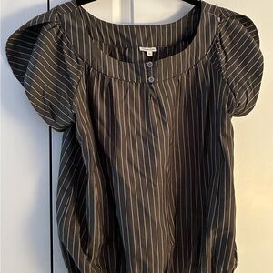 Women’s gray and yellow striped Top